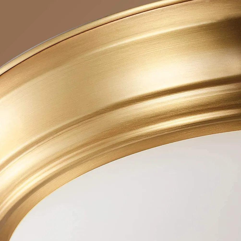 Retro Bowl Shape Vintage Gold Flush Ceiling Lights - Clowas