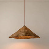 Vintage Rattan Wabi Sabi Pendant Light