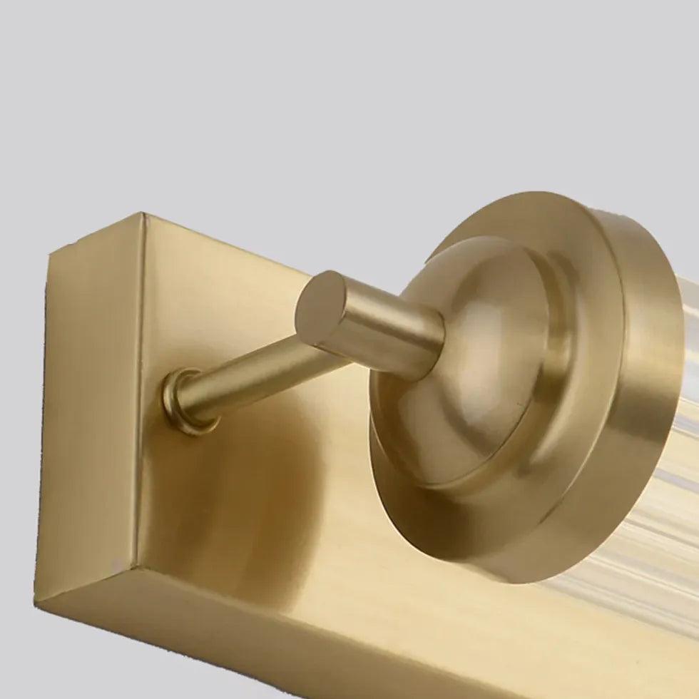 Ribbed Wall Light Bathroom Gold - Clowas