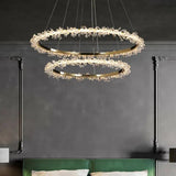 Ring Crystal Bead Modern Pendant Light - Clowas