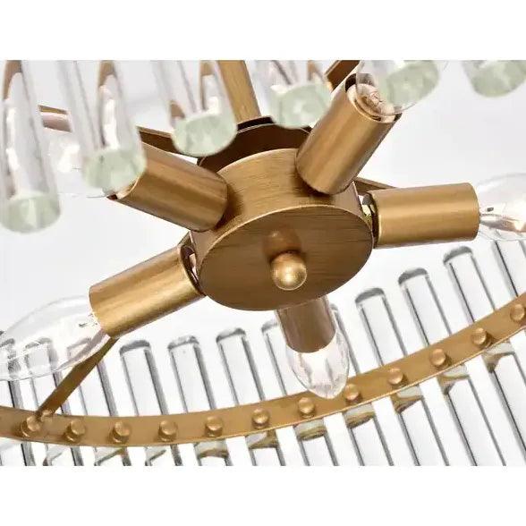 Ring Crystal Gold Living Room Pendant Light - Clowas