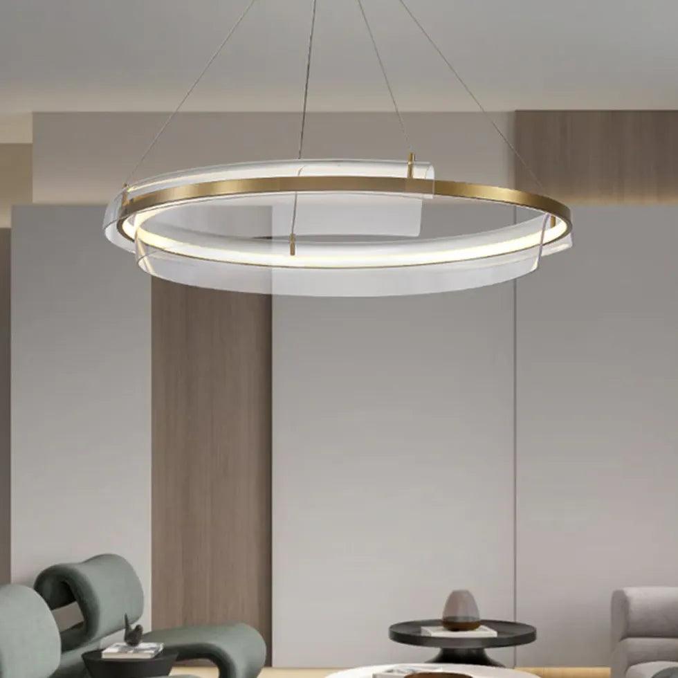 Ring Design Gold Modern Minimalist Pendant Light - Clowas