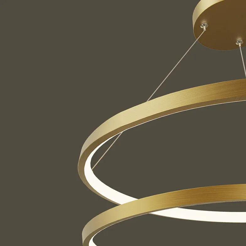 Ring-Shaped Design Gold Modern Pendant Light - Clowas