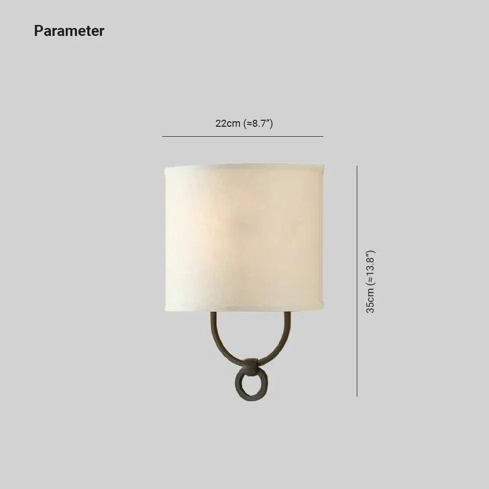 Ring Shaped Fabric White Modern Wall Lights - Clowas