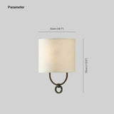 Ring Shaped Fabric White Modern Wall Lights - Clowas