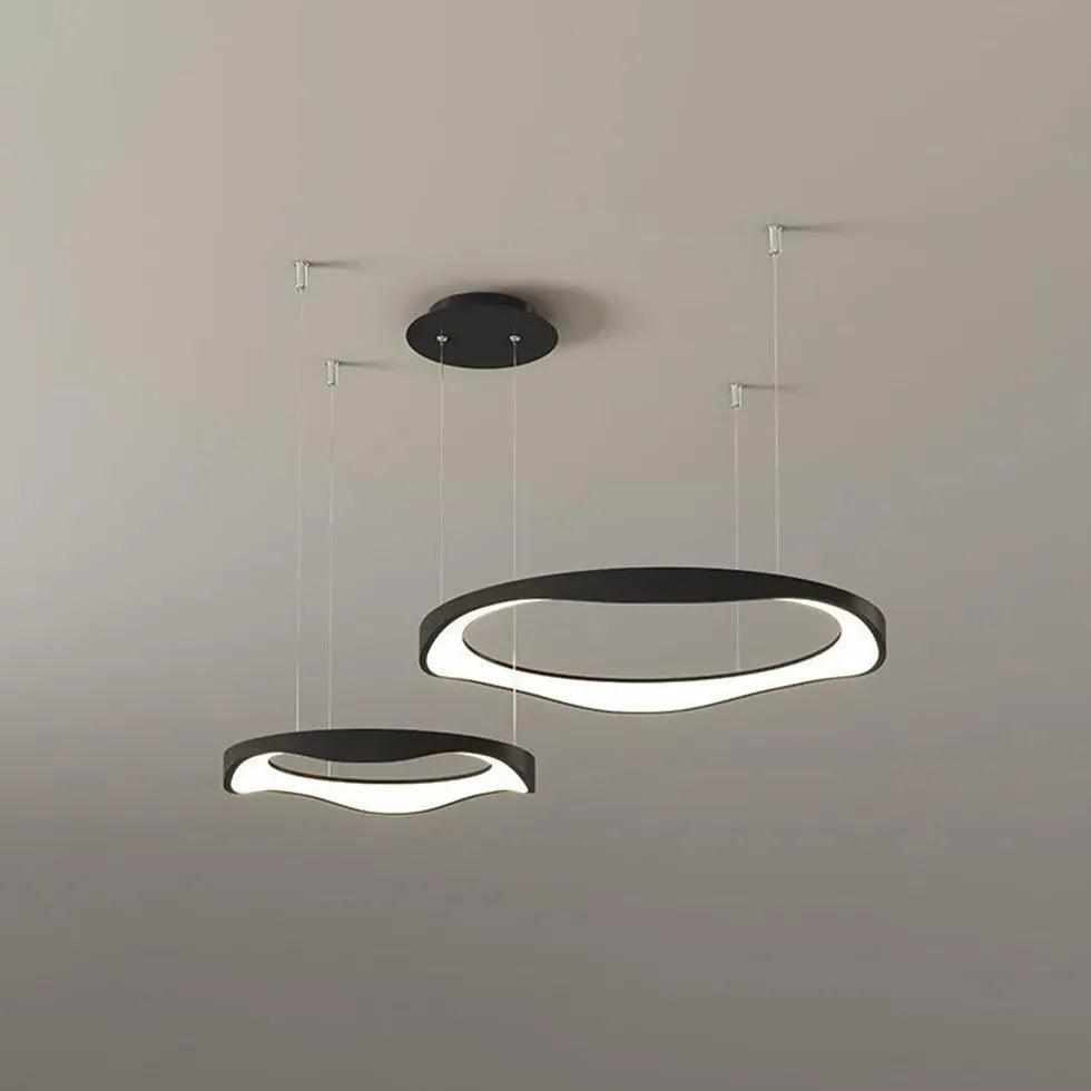 Ring-shaped Metal Acrylic LED Living Room Pendant Light - Clowas