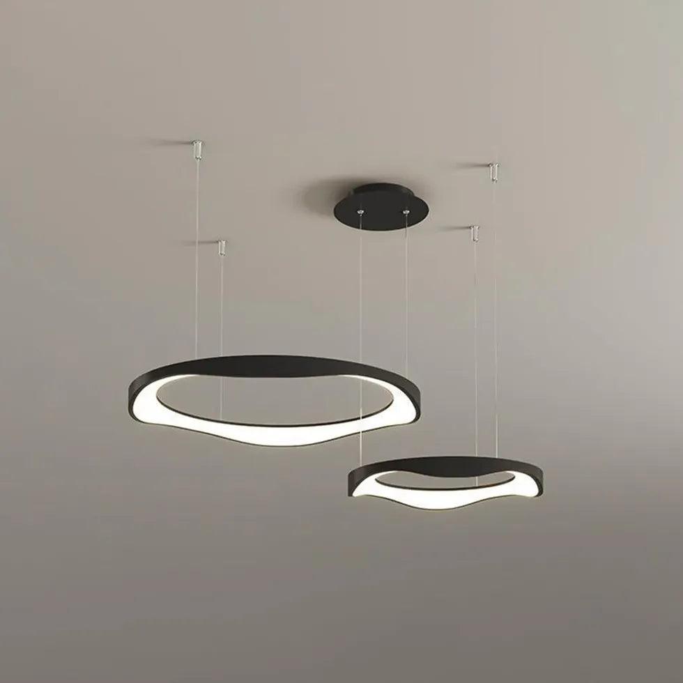 Ring-shaped Metal Acrylic LED Living Room Pendant Light - Clowas