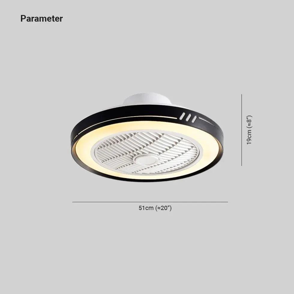 Ring-Shaped Minimalist Bedroom Ceiling Fan Light - Clowas