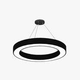 Ring-Shaped Modern Black LED Pendant Light - Clowas