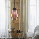 Japanese Multi Layer Rattan Fabric Pendant Light