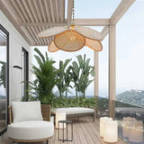 Southeast Asian Rattan Flower Pendant Light