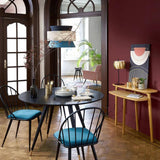 Double Layer Rattan Fabric Pendant Light