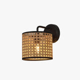Japanese Retro Rattan Wall Light