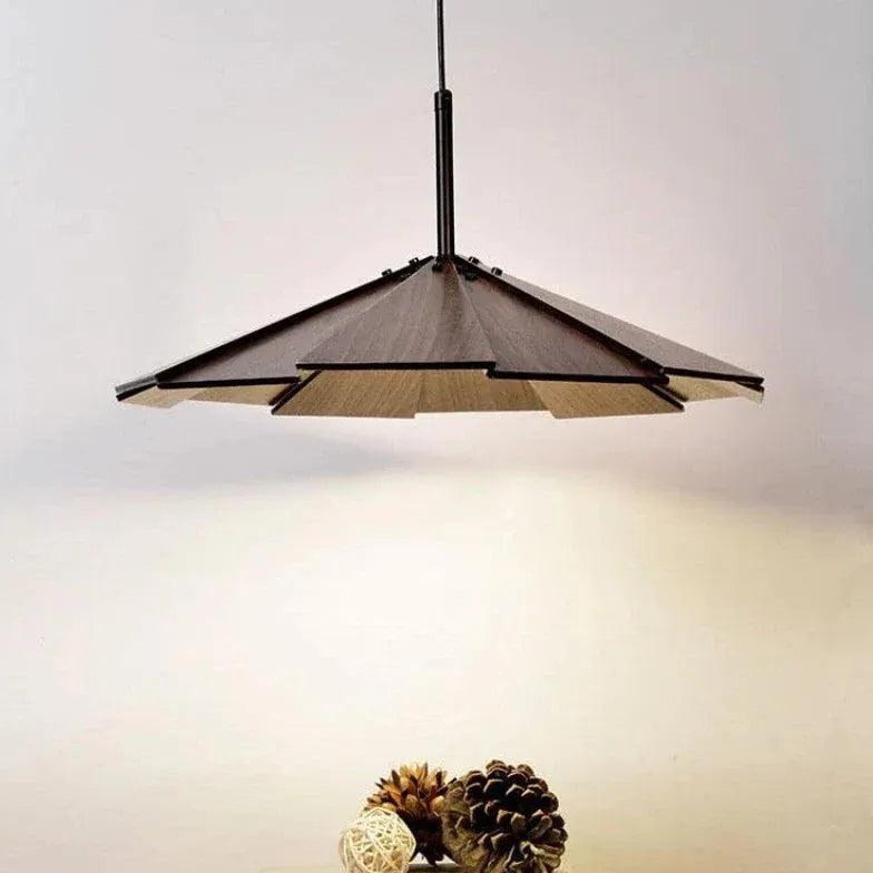 Petal-Shaped Wooden Pendant Light - Clowas