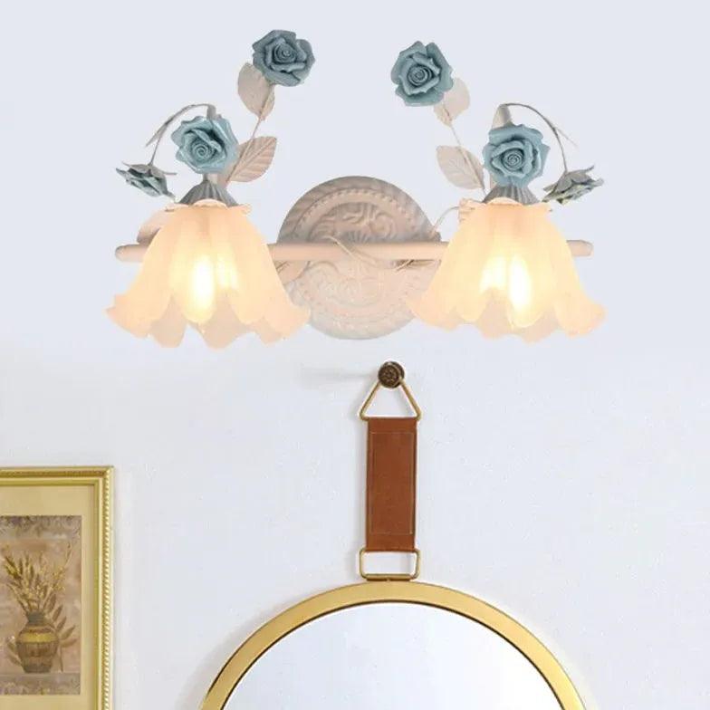 French Floral Bathroom Sconce Light IP44