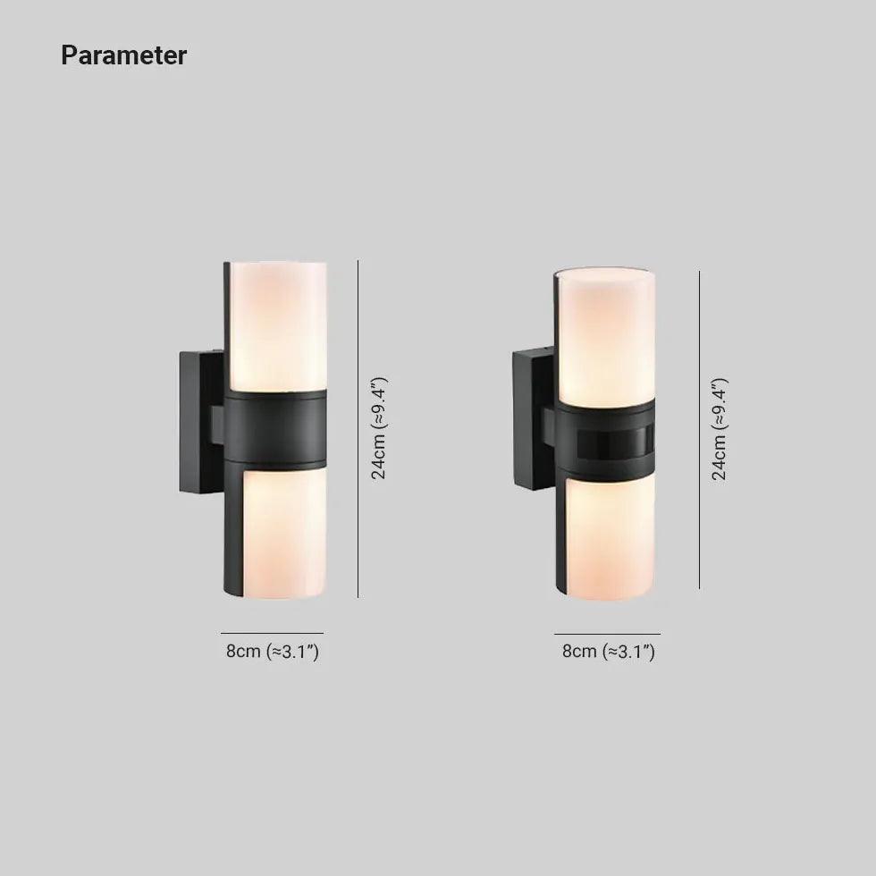 Rotatable Cylinder Outdoor Up and Down Wall Lights - Clowas