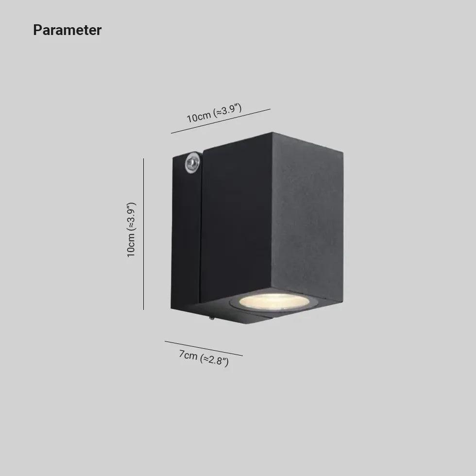 Rotating Cube-Shaped Outdoor Wall Lamp - Clowas