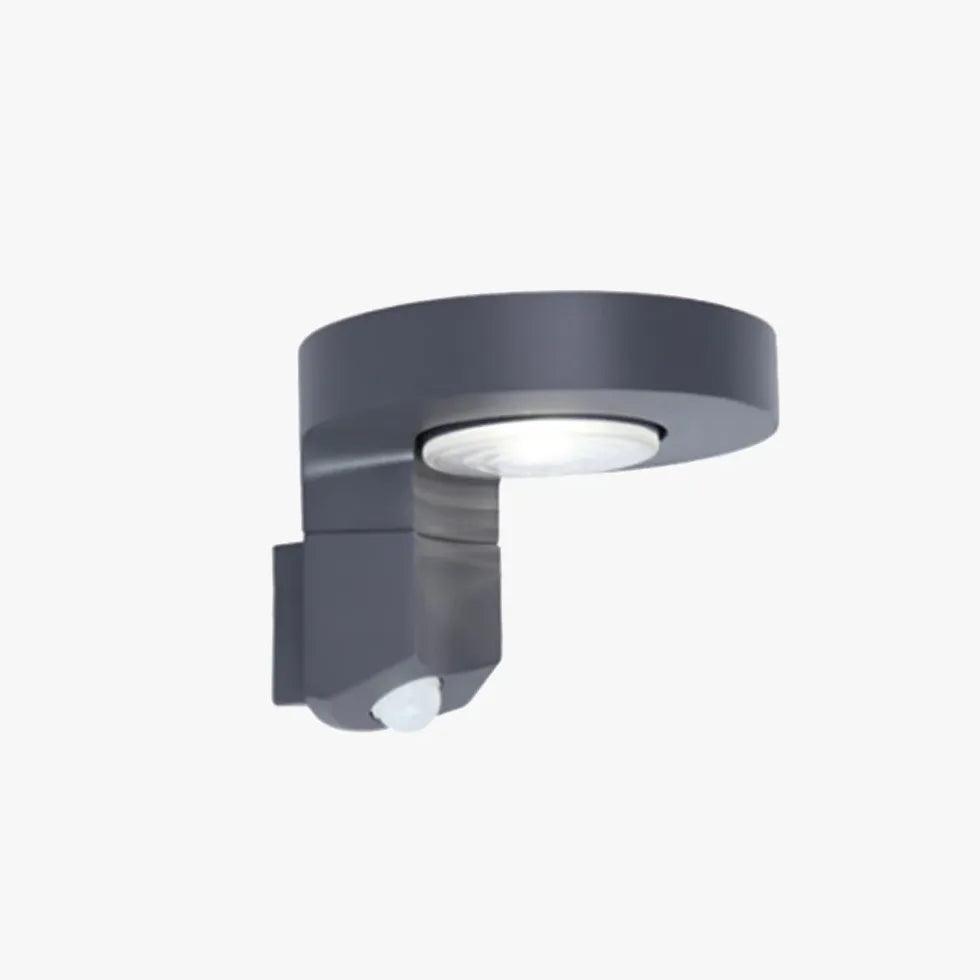 Round Black Solar Outdoor Wall Lights - Clowas
