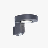 Round Black Solar Outdoor Wall Lights - Clowas