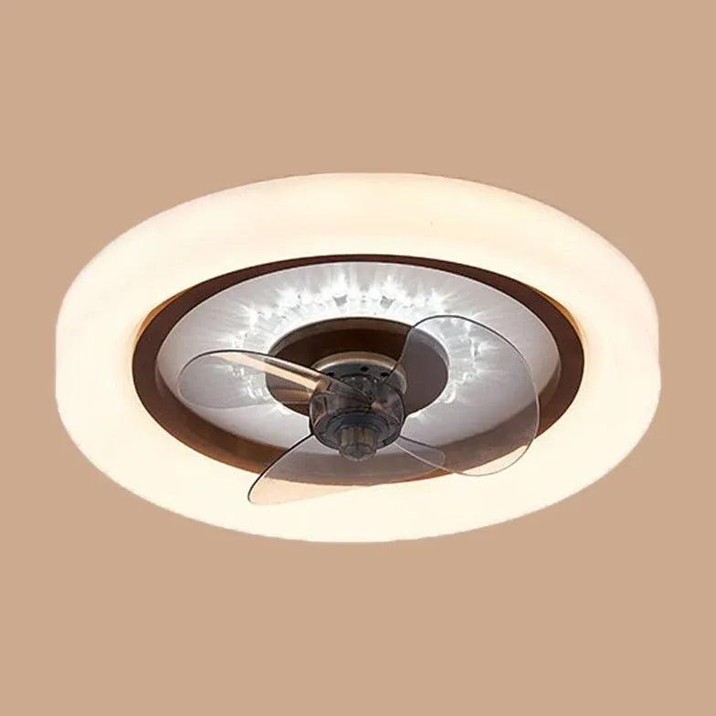 Round Border Wooden Ceiling Fan with Light - Clowas
