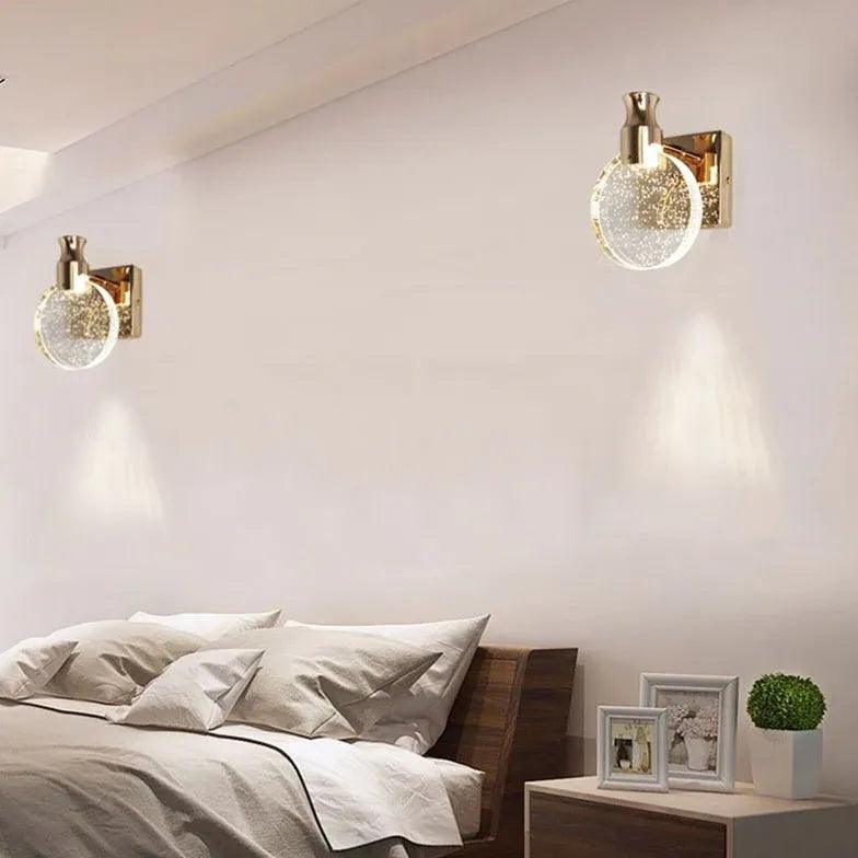 Round Bubble Transparent Metal LED Wall Light - Clowas
