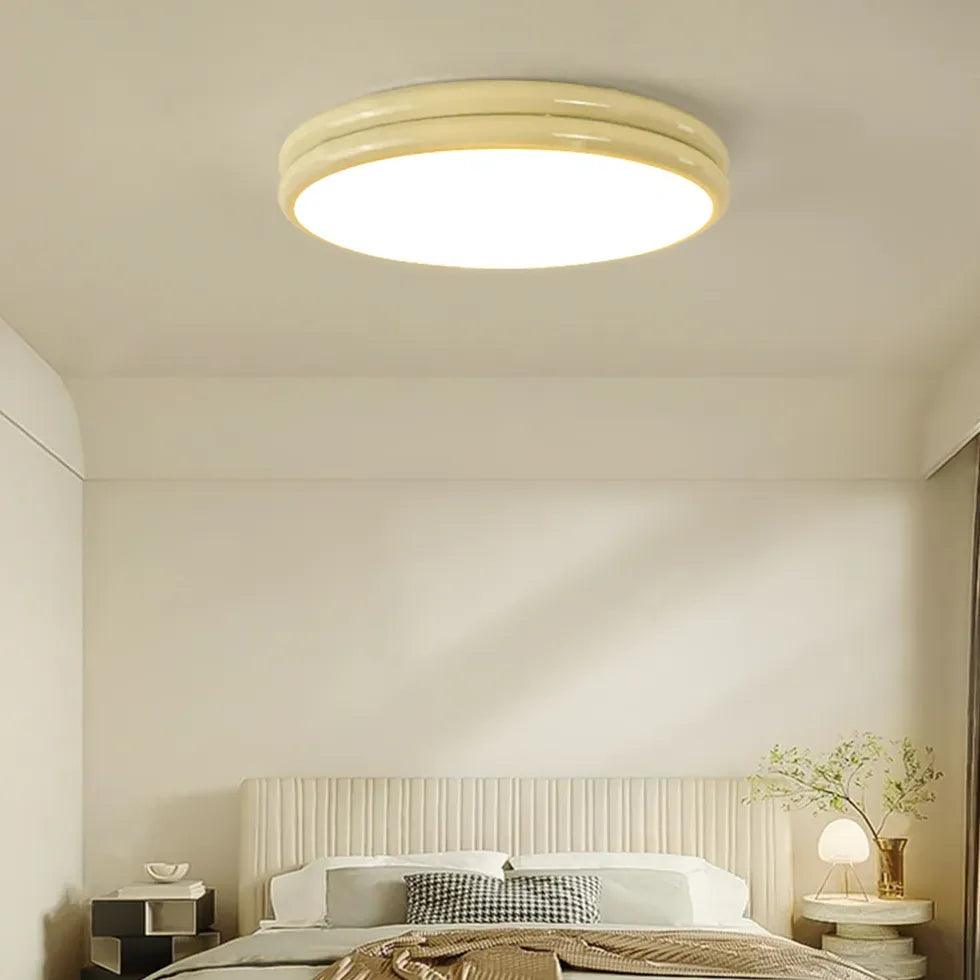Round Cake Modern Bedroom Flush Ceiling Lights - Clowas