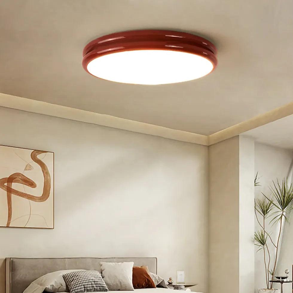 Round Cake Modern Bedroom Flush Ceiling Lights - Clowas