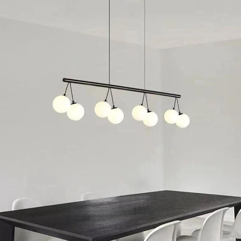 Round Frame Black Modern Chandelier - Clowas