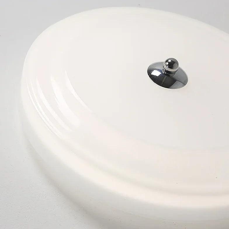 Round Glass for Bedroom White Ceiling Light - Clowas