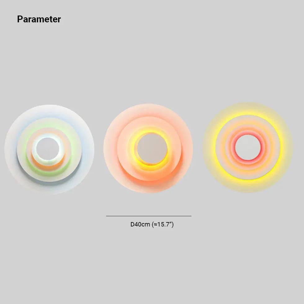 Round Gradient Led Modern Wall Lights - Clowas