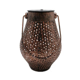 Outdoor Solar Lantern Light for Patio with Hollow Iron Design