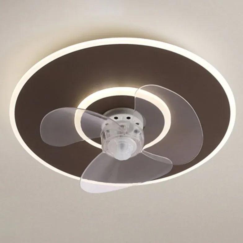 Round Noodle Modern Ceiling Fan with Light - Clowas