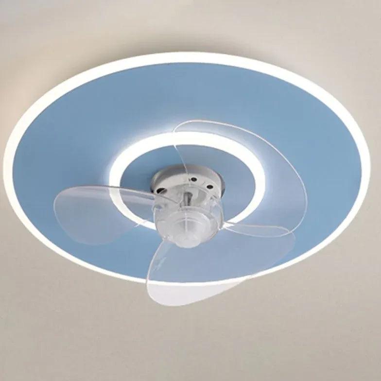 Round Noodle Modern Ceiling Fan with Light - Clowas