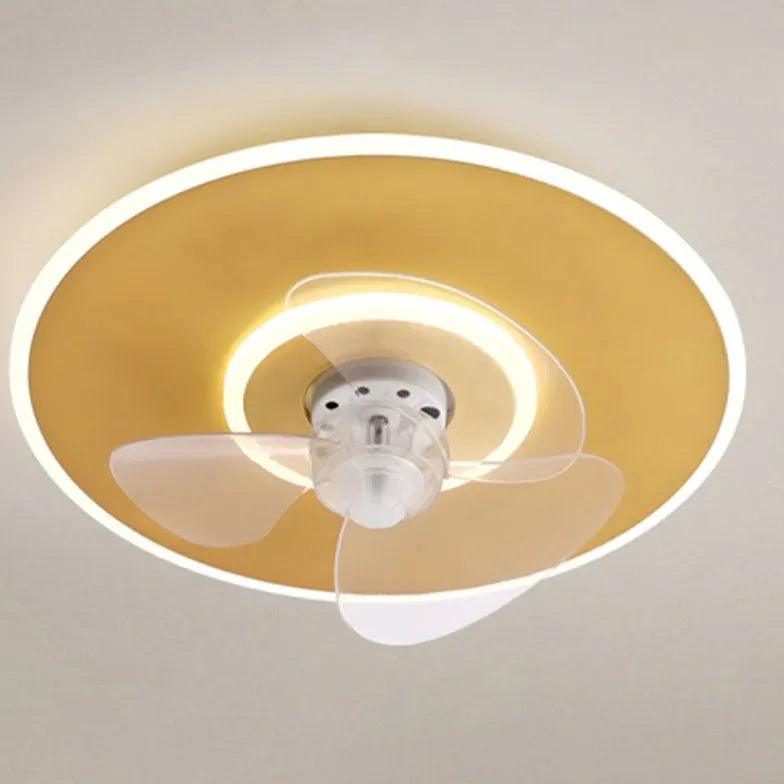 Round Noodle Modern Ceiling Fan with Light - Clowas