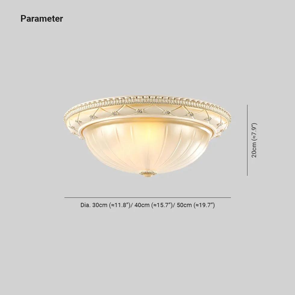 Round Pattern Design Vintage Glass Ceiling Light - Clowas