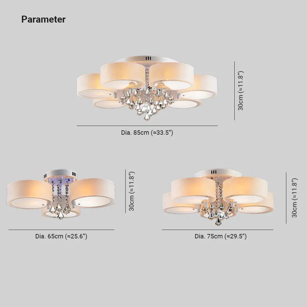 Round Petals LED Modern Flush Ceiling Lights - Clowas