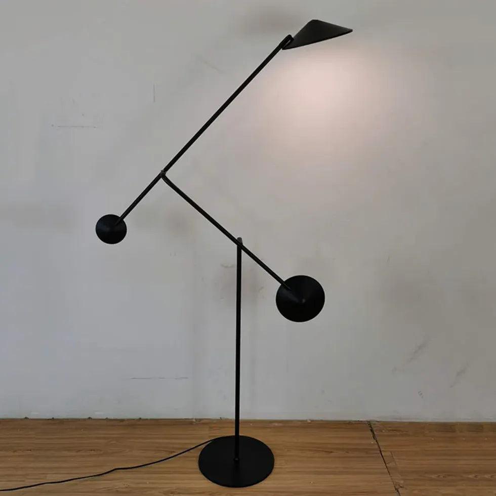 Round Shade Multi-Arm Industrial Floor Lamp - Clowas