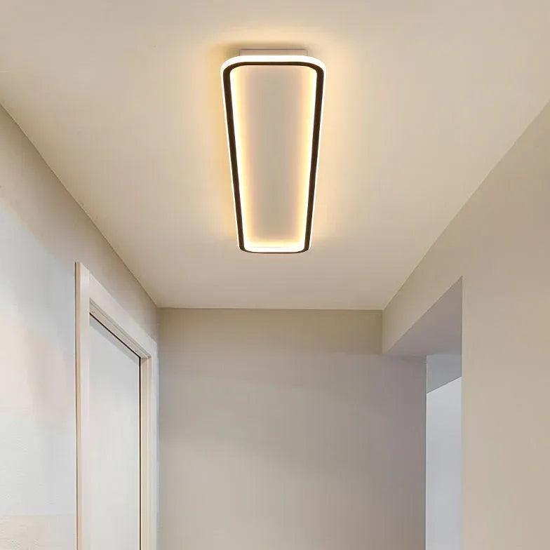 Rounded Corners Black Modern Flush Ceiling Lights - Clowas