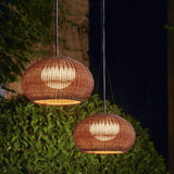 Outdoor Waterproof Wicker Pendant Lantern Light
