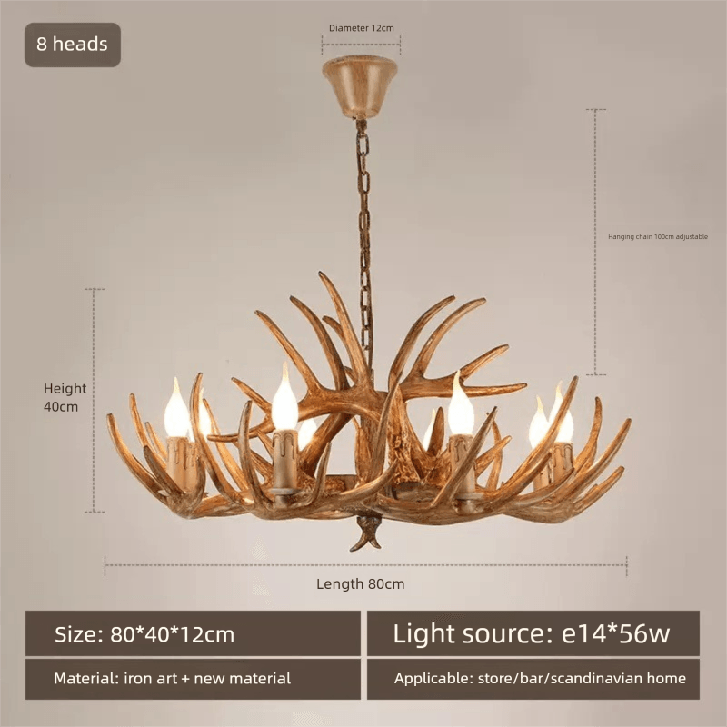 Rustic style antler led chandelier - Clowas