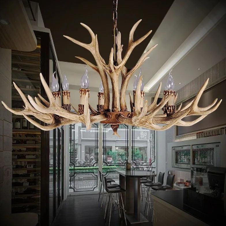 Rustic style antler led chandelier - Clowas