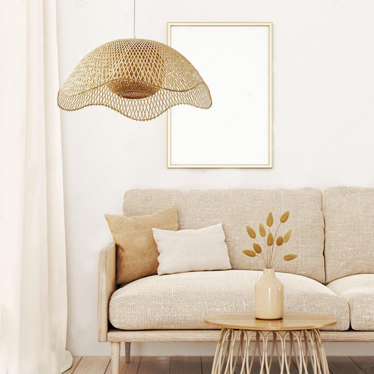 Zen Style Living Room Rattan Pendant Light