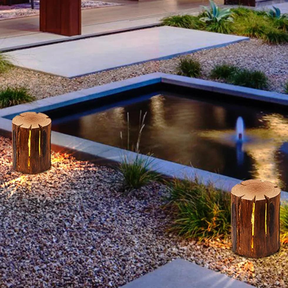 Rustic Wooden Outdoor Floor lamps - Clowas