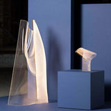 Acrylic Transparent Flowing Fabric Design Floor Lamp - Clowas