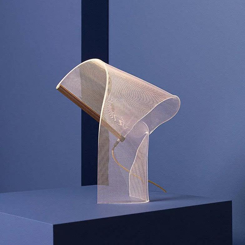 Acrylic Transparent Flowing Fabric Design Floor Lamp - Clowas