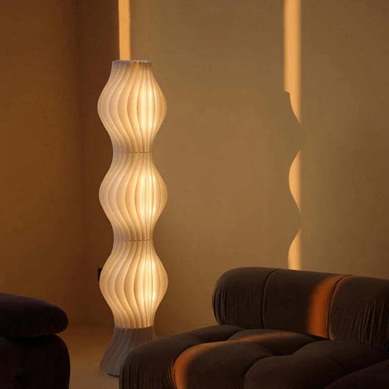 White Wavy Soft Light Modern Floor Lamp - Clowas