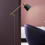Angled Floor Lamp with American Metal Design