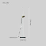 Contemporary Trumpet Black Floor Lamp