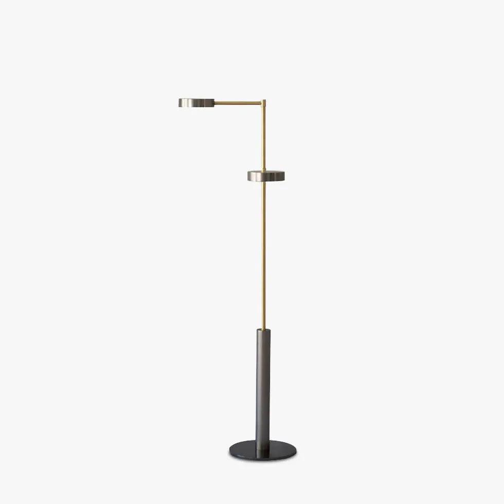 Modern  Metal Floor Lamp with Dual Heads for Living Room