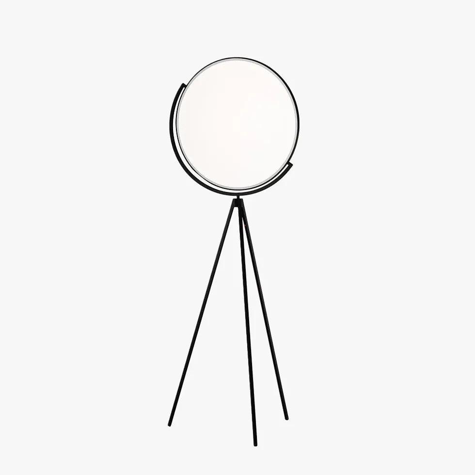 White Living Room Circular Tripod Floor Lamp - Clowas